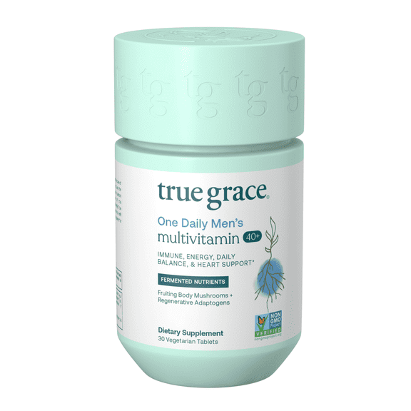True Grace Men's 40+ One Daily Multivitamin - 30 Vegetarian Tablets