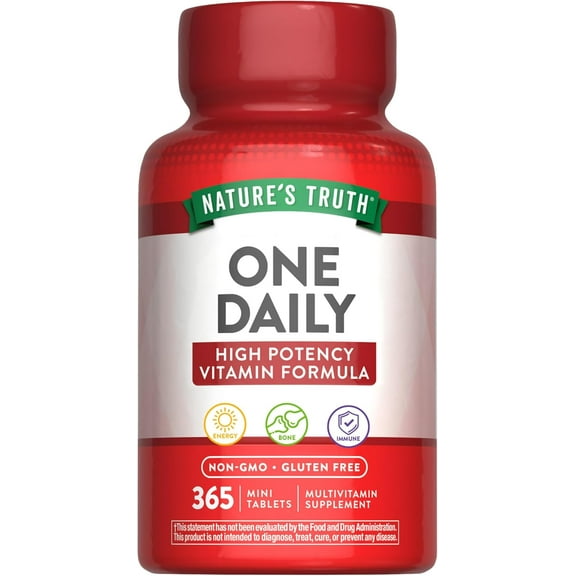 One Daily Women's and Men's Essential Multivitamin | 365 Mini Tablets - 1 Year Supply | by Nature's Truth