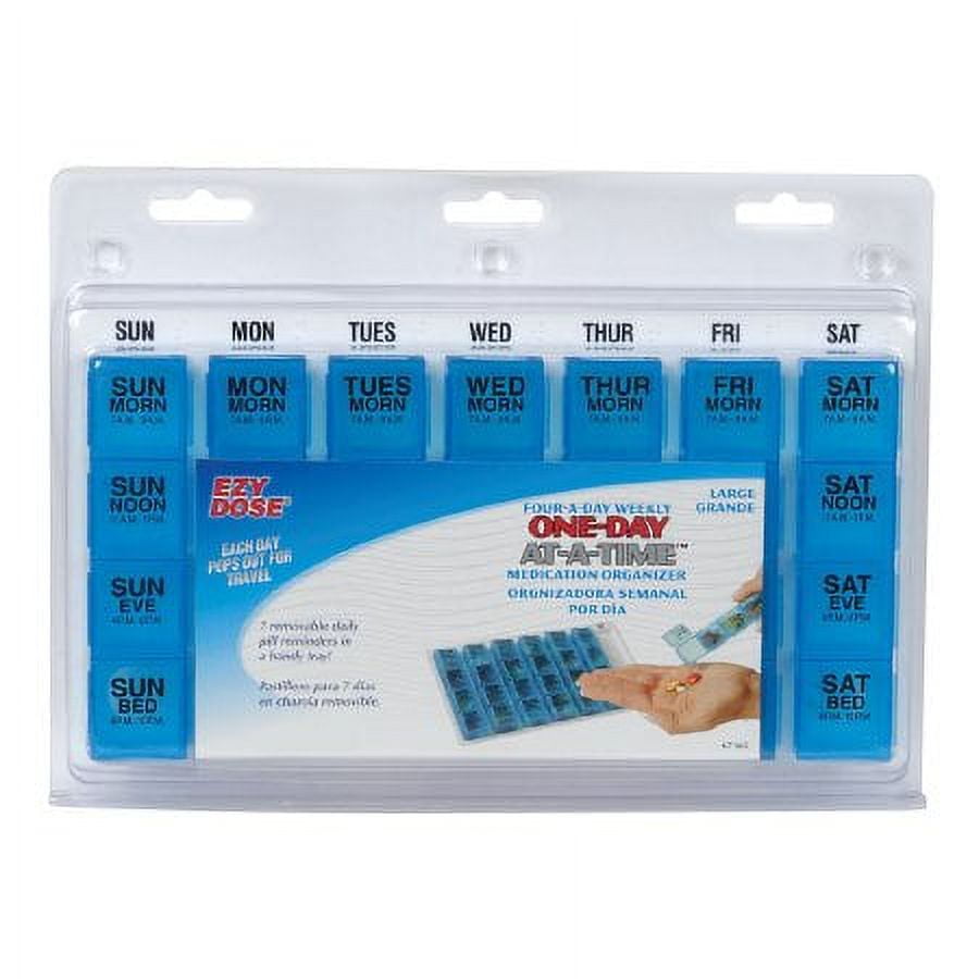 One-Day-At-A-Time Pill Organizer, Medium 7 Day 4 Dose, 02571567124 - EACH