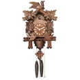 thumbnail image 1 of One Day Cuckoo Clock with Carved Maple Leaves & Moving Birds, 1 of 2
