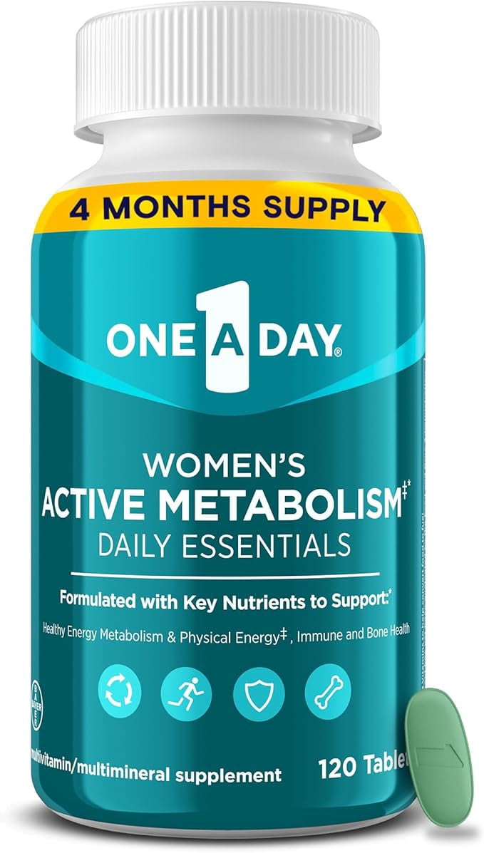 One A Day Women's Active Metabolism Daily Essential Multivitamin for