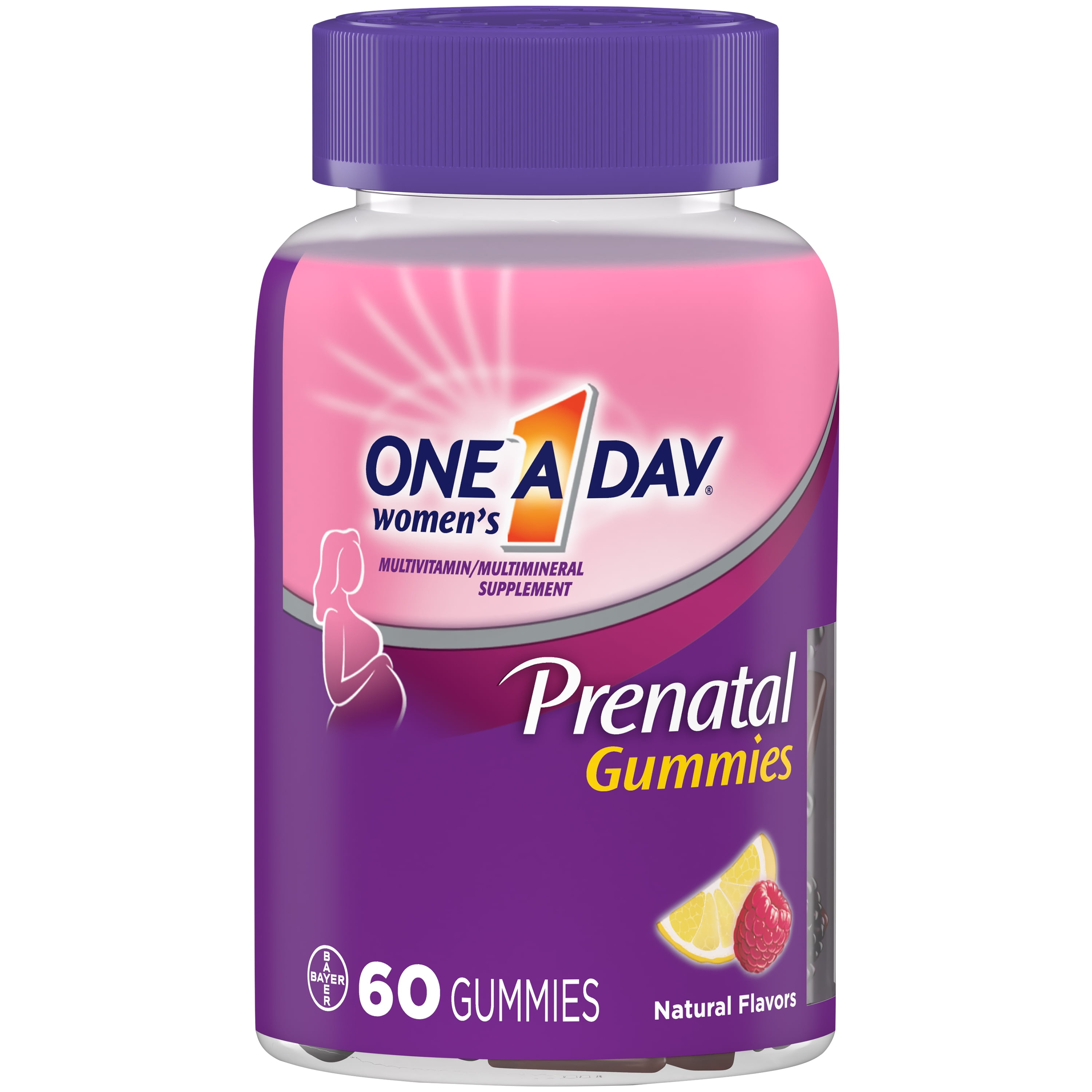 One A Day Women's Prenatal Multivitamin Gummies, Supplement for Before and During Pregnancy, Including Vitamins A, C, D, E, B6, B12, and Folic Acid, 60 Count