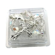 One Decade Rosary with Clear Crystal Beads