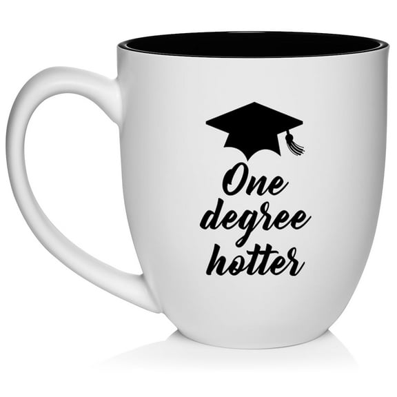 One Degree Hotter Funny Graduation Gift Ceramic Coffee Mug Tea Cup Gift for Her, Him, Friend, Coworker (16oz White)