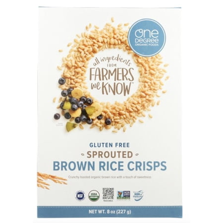 One Degree Organic Foods Sprouted Brown Rice Crisps Cereal, 8 Oz
