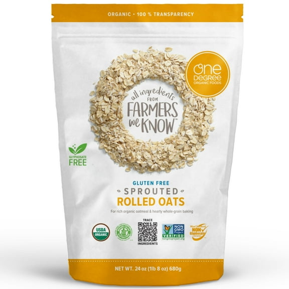 One Degree Organic Foods, MMF7Gluten Free, Sprouted Rolled Oats, 24oz, 1 pack