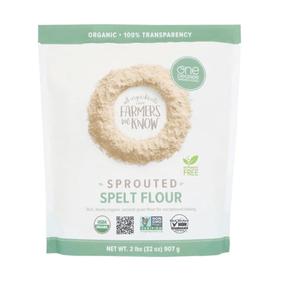 One Degree Organic Foods Organic Sprouted Spelt Flour -- 32 oz Pack of 2