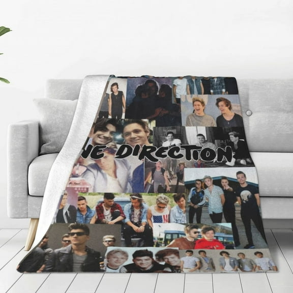 One Direction 1D Blankets Flannel Fleece Warm Soft Throw Blanket For Couch Sofa Bed Living Room All Season Decor Gift 40"X30"