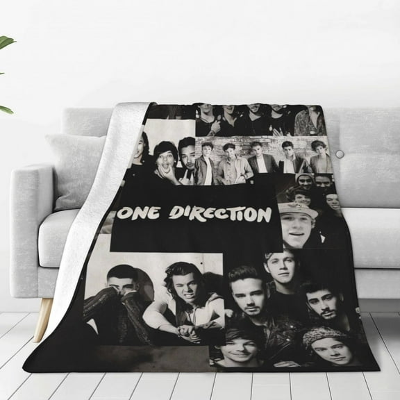 One Direction 1D Blankets Flannel Fleece Warm Soft Throw Blanket For Couch Sofa Bed Living Room All Season Decor Gift 40"X30"