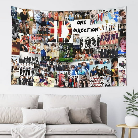 One Direction 1D Tapestry Wave Wall Hanging Home Decoration Wall Blanket Dormitory Living Room Bedroom Backdrop Poster (60x40 In)