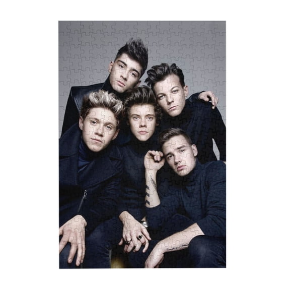 One Direction 300 Piece Puzzles,Wooden Jigsaw Puzzle,Home Decor Birthday Party Gift,Fun And Challenging Family Games
