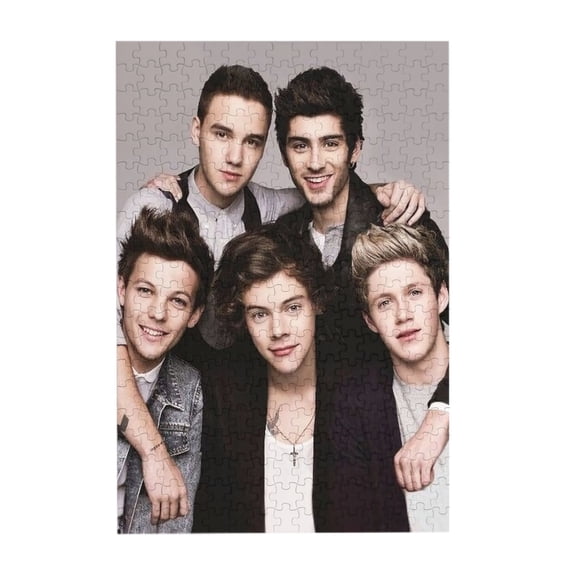 One Direction 300 Piece Puzzles,Wooden Jigsaw Puzzle,Home Decor Birthday Party Gift,Fun And Challenging Family Games