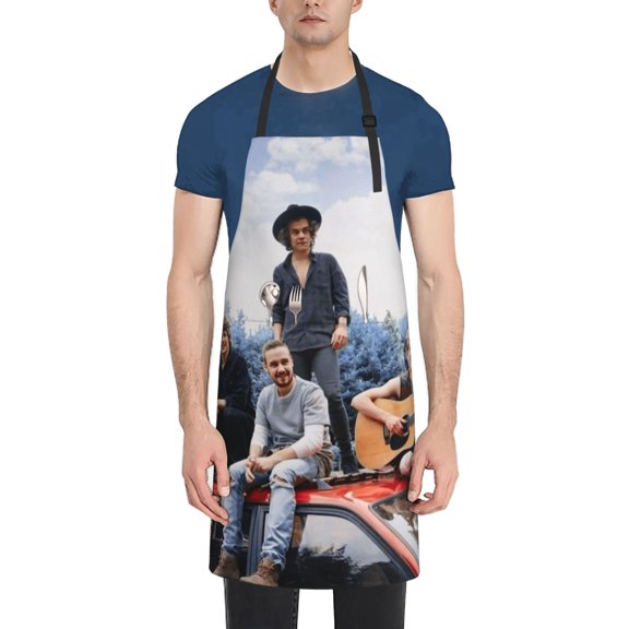 One Direction Adjustable Apron For Women Men Birthday Gifts Grilling Cooking Master Chef Bib 28 x 33 inch
