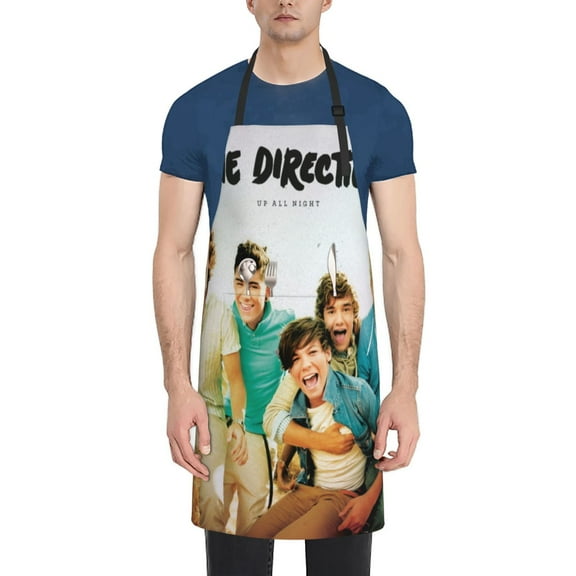 One Direction Adjustable Apron For Women Men Birthday Gifts Grilling Cooking Master Chef Bib 28 x 33 inch