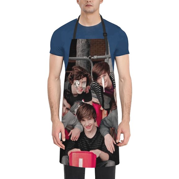 One Direction Adjustable Apron For Women Men Birthday Gifts Grilling Cooking Master Chef Bib 28 x 33 inch