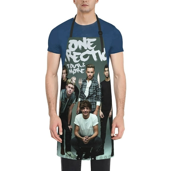 One Direction Adjustable Apron For Women Men Birthday Gifts Grilling Cooking Master Chef Bib 28 x 33 inch