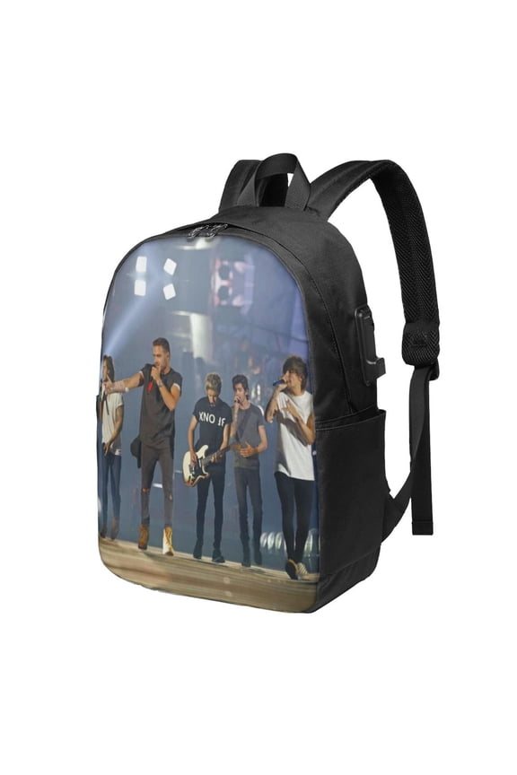 One Direction Backpacks Bookbags Travel Bag for Women Men Adjustable Backpack for Travel Outdoor Sports Large Capacity Laptop Bag for Business Office 17 inch