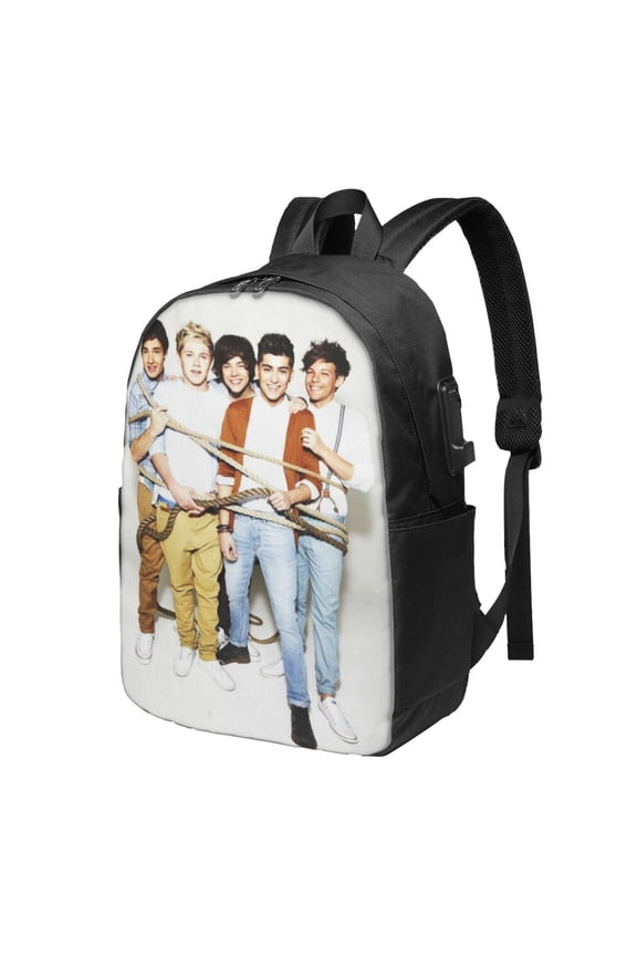 One Direction Backpacks Bookbags Travel Bag for Women Men Adjustable Backpack for Travel Outdoor Sports Large Capacity Laptop Bag for Business Office 17 inch