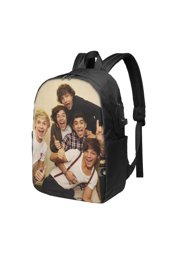 One Direction Backpacks Bookbags Travel Bag for Women Men Adjustable Backpack for Travel Outdoor Sports Large Capacity Laptop Bag for Business Office 17 inch