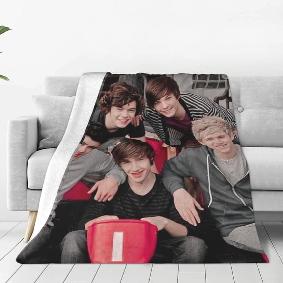 One Direction Blanket Soft Lightweight Throw Blankets Air conditioning blanket Cozy Flannel Bed Throws for Sofa Couch Travel Home Room Bedroom Decor teen Adults 80x60