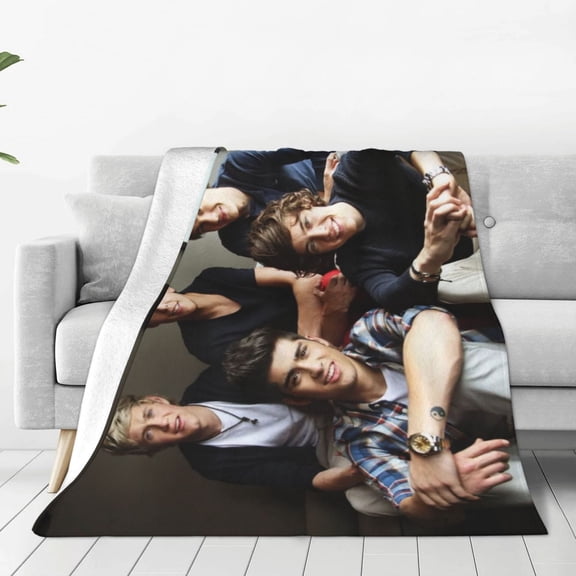 One Direction Blanket Soft Lightweight Throw Blankets Air conditioning blanket Cozy Flannel Bed Throws for Sofa Couch Travel Home Room Bedroom Decor teen Adults 50x40