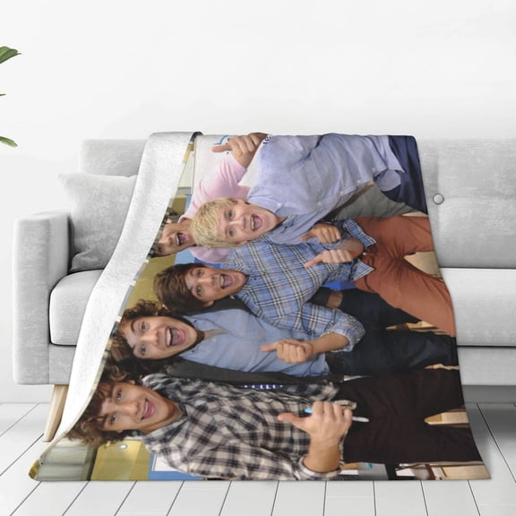 One Direction Blanket Soft Lightweight Throw Blankets Air conditioning blanket Cozy Flannel Bed Throws for Sofa Couch Travel Home Room Bedroom Decor teen Adults 60x50