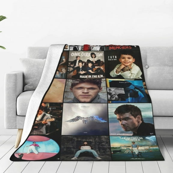 One Direction Blanket Soft Lightweight Throw Blankets Air conditioning blanket Cozy Flannel Bed Throws for Sofa Couch Travel Home Room Bedroom Decor teen Adults 40x30