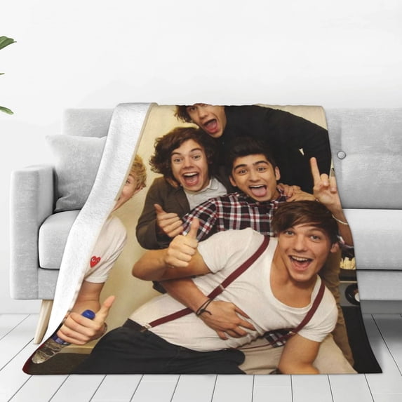 One Direction Blanket Soft Lightweight Throw Blankets Air conditioning blanket Cozy Flannel Bed Throws for Sofa Couch Travel Home Room Bedroom Decor teen Adults 40x30