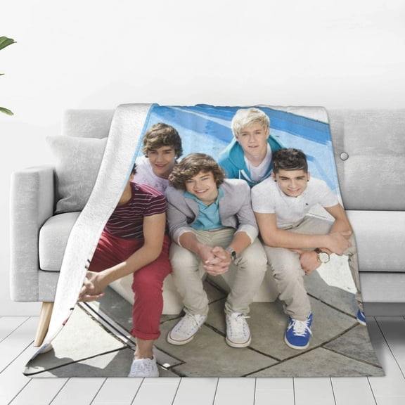 One Direction Blanket Soft Lightweight Throw Blankets Air conditioning blanket Cozy Flannel Bed Throws for Sofa Couch Travel Home Room Bedroom Decor teen Adults 40x30