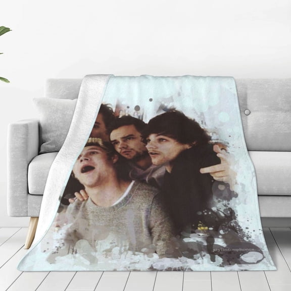 One Direction Blanket Soft Lightweight Throw Blankets Air conditioning blanket Cozy Flannel Bed Throws for Sofa Couch Travel Home Room Bedroom Decor teen Adults 40x30
