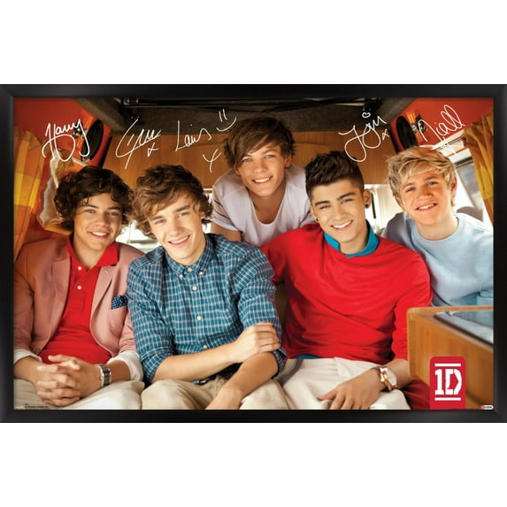One Direction - Bus Wall Poster, 14.725" x 22.375", Framed