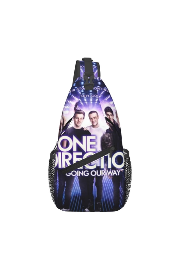 One Direction Casual Sling Bag for Women Men Travel Crossbody Sling Backpack Small Chest Shoulder Bag Gym Sports Hiking Daypack 7.5 x 3.5 x 15.3 inch