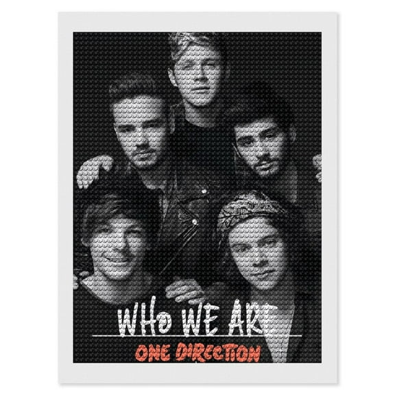 One Direction Diamond Painting Poster Art Handmade Picture for Wall Decoration Gift 12"x16"