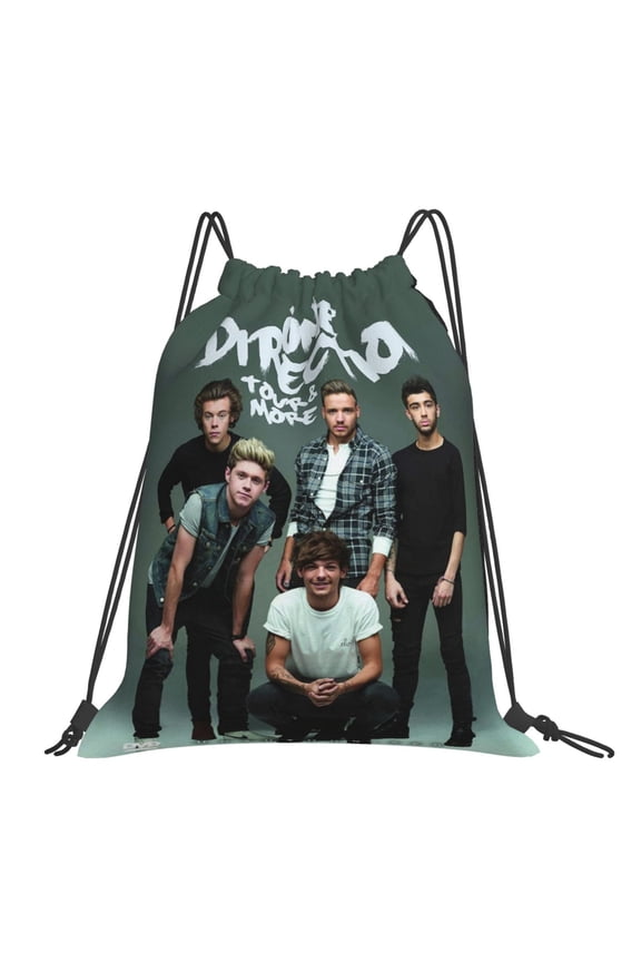 One Direction Drawstring Backpack Sport Gym Bag For Yoga Swimming Gymsack Sport Strap Pack Bag