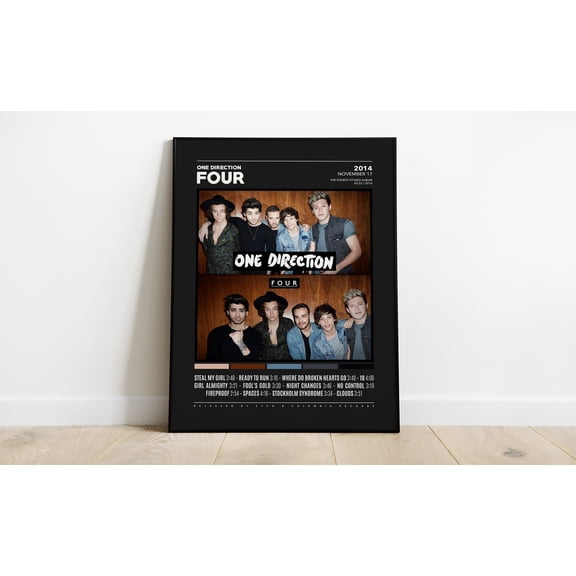One Direction Four Album Cover Poster, TPWK Music Wall Art Print