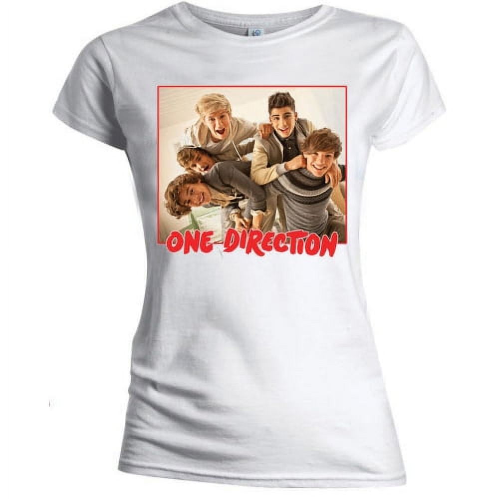 One Direction Ladies T-Shirt: Band Red (Skinny Walmart.com