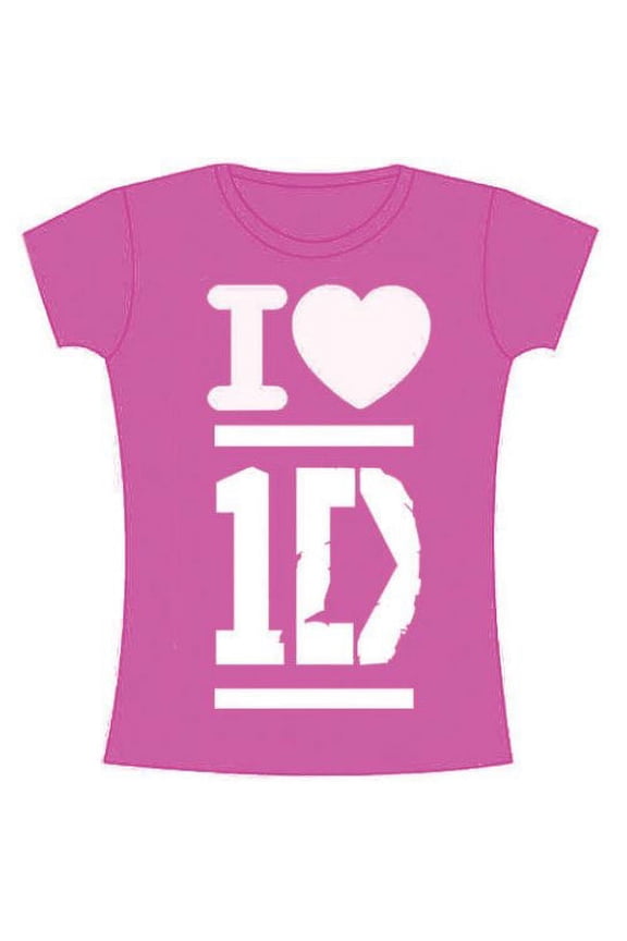 One Direction Ladies T-Shirt: I Love (Skinny Fit) (Medium)