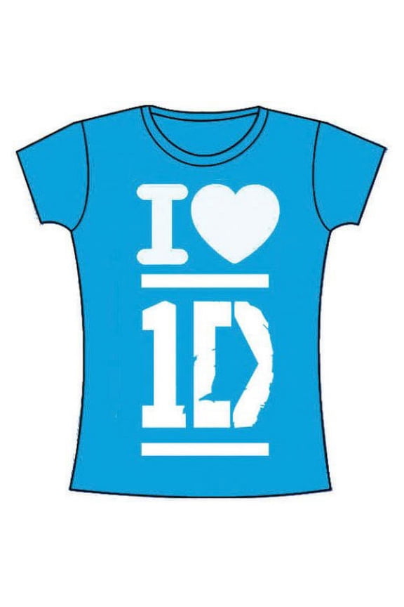 One Direction Ladies T-Shirt: I Love (Skinny Fit) (X-Large)