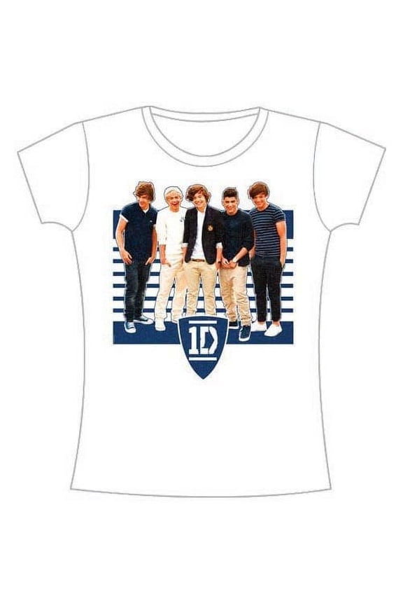 One Direction Ladies T-Shirt: One Ivy League Stripes (Skinny Fit) (Small)