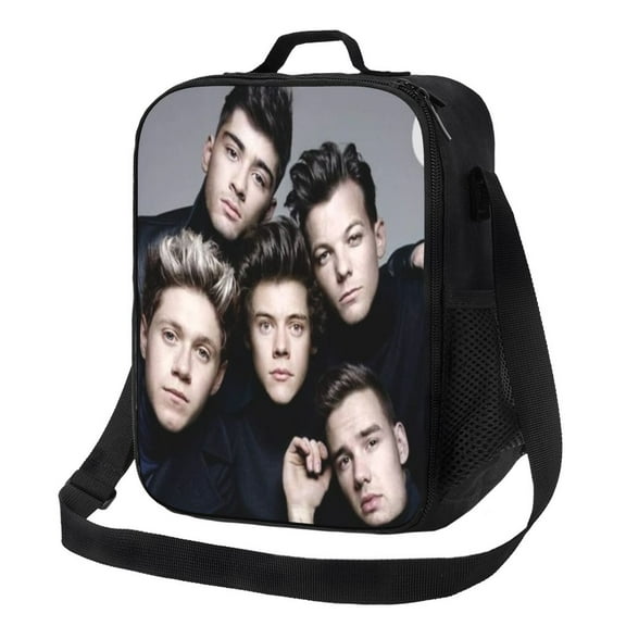 One Direction Lunch Bag Insulated Durable Lunch Box with Adjustable Shoulder Strap Portable Lunch Bag for Picnic/Beach/Hiking/ Work. 10.5 x 8 x 4.5 inch