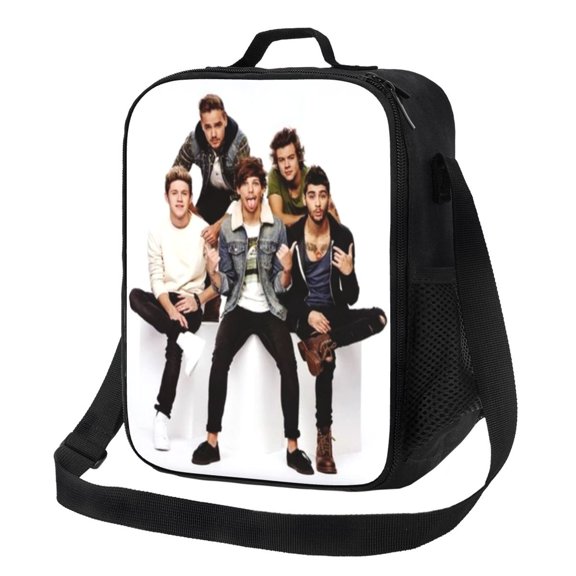 One Direction Lunch Bag Insulated Durable Lunch Box with Adjustable Shoulder Strap Portable Lunch Bag for Picnic/Beach/Hiking/ Work. 10.5 x 8 x 4.5 inch