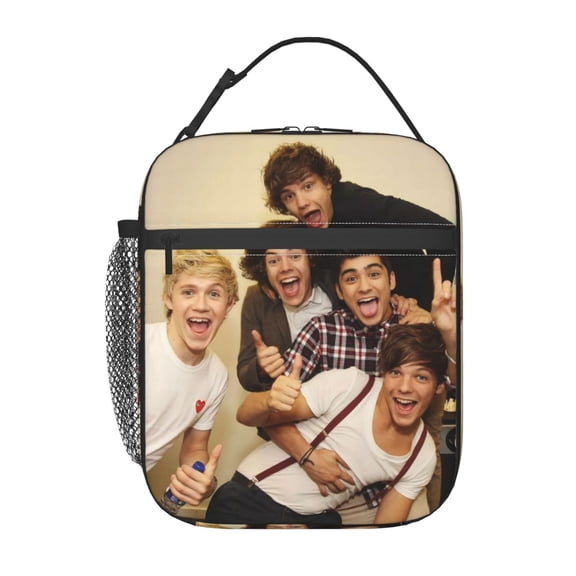 One Direction Lunch Bag Insulated Lunch Box Reusable Lunchbox Waterproof Portable Lunch Tote. 10 x 8 x 4 inch