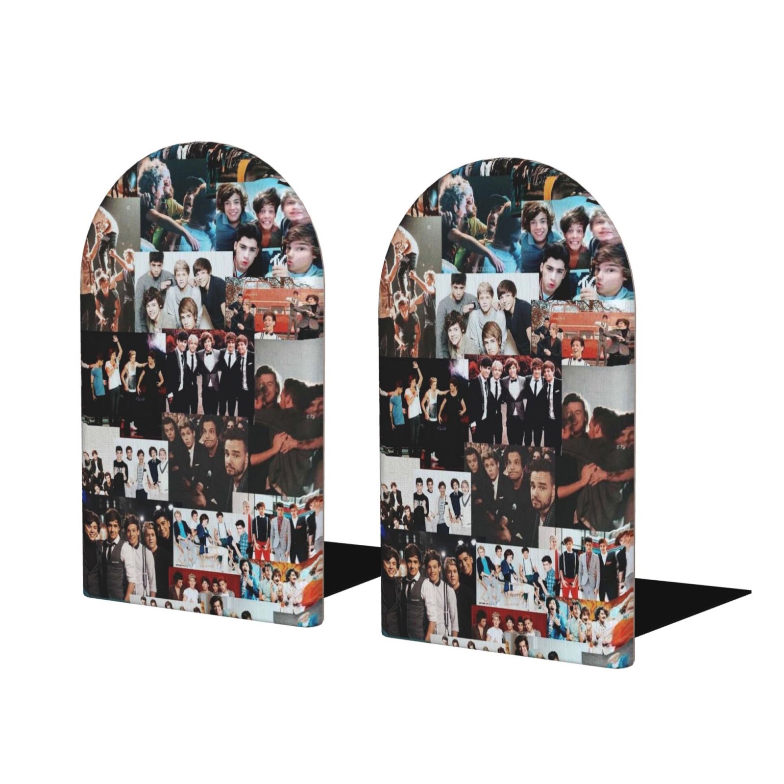 One Direction Members Bookends Wood Book Divider Shelves Non-Skid Book ...