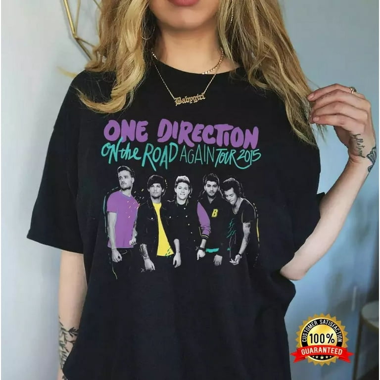 ワン・ダイレクション バンドTシャツ ツアー 2015Lサイズ One Direction On the Road Again Tour 2015 Vintage Band Music Gift