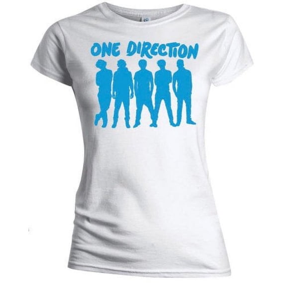 One Direction Silhouette Blue Girls Jr Large White