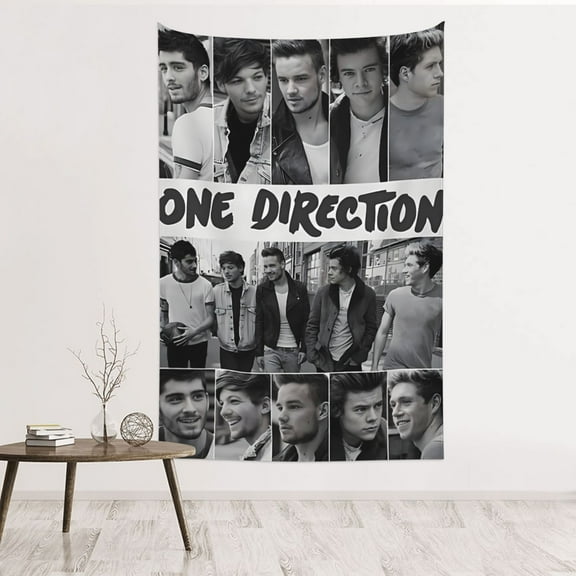 One Direction Tapestry Banner Decorations Anime Movie Wall Hanging Poster For Dorm Bedroom Home (60 X 40 In)