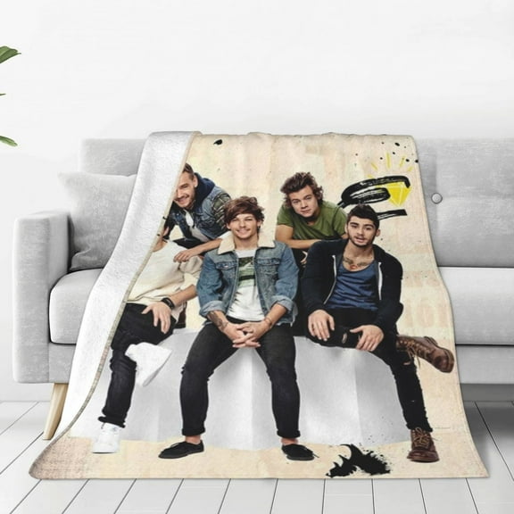 One Direction Throw Blanket Couch Bed Sofa Soft Lightweight Warm Cozy Flannel Fleece Bed Blanket For Kids Adults Gift Multiple Sizes Available 40"X30"