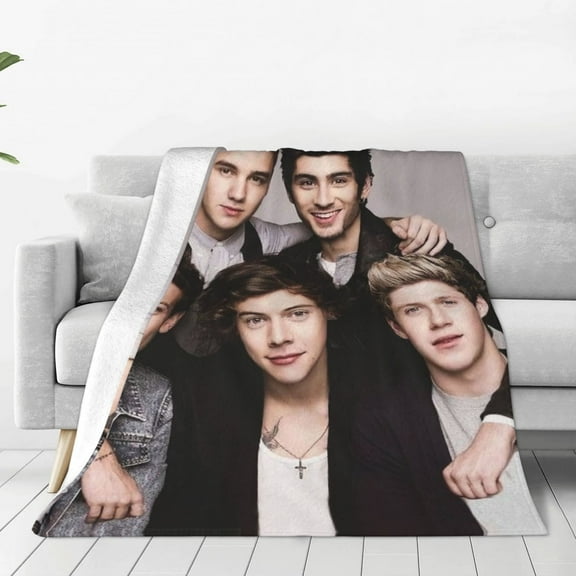 One Direction Throw Blanket Couch Bed Sofa Soft Lightweight Warm Cozy Flannel Fleece Bed Blanket For Kids Adults Gift Multiple Sizes Available 80"X60"