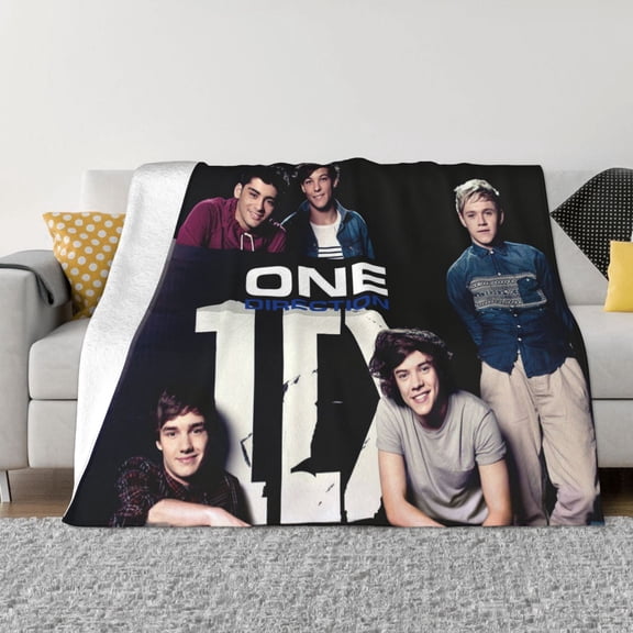 One Direction Throw Blanket Couch Bed Sofa Soft Lightweight Warm Cozy Flannel Fleece Bed Blanket For Kids Adults Gift Multiple Sizes Available 80"X60"