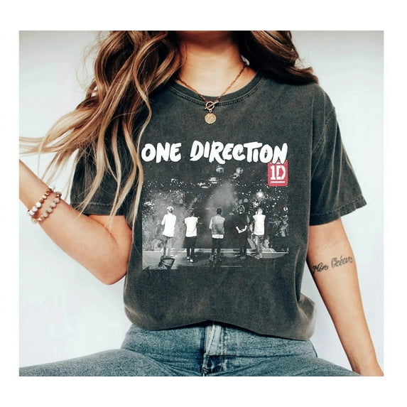 One Direction Tour Comfort Colors T-shirt, One Direction Albums Graphic Shirt, mGift for Men Women Unisex,Granite color,size L